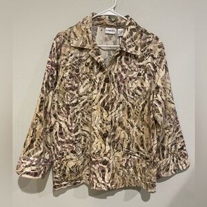 Chico's Earthy Tones Abstract Jacket